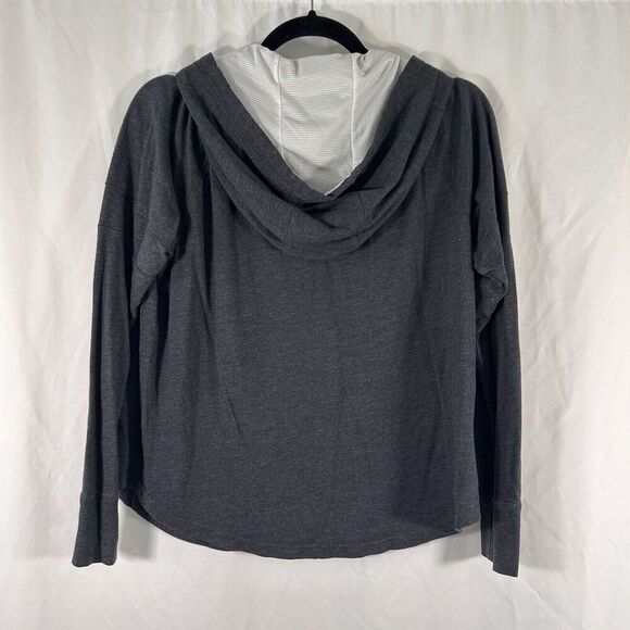 Under Armour Hoodie Women's Medium Grey Full Zip Drawstring Long Sleeve Sweater - Picture 7 of 9